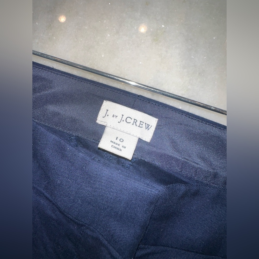 EUC J Crew Size 10 Navy Blue Ankle Cropped Dress Casual Pants‎ - Picture 8 of 13